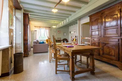 Coin salon dans l'établissement Gîte du Verger