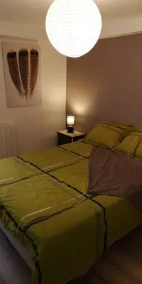 Un ou plusieurs lits dans un hébergement de l'établissement Duplex au centre ville, dans cour intérieure calme