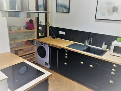 Cuisine ou kitchenette dans l'établissement SDCPM Maison de Maitre