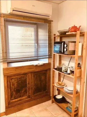 Cuisine ou kitchenette dans l'établissement Studio Sittelle