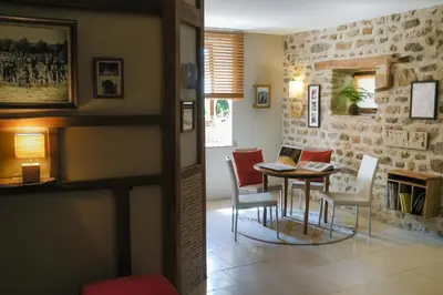 Coin salon dans l'établissement Au Grand Fête, B&B à la campagne