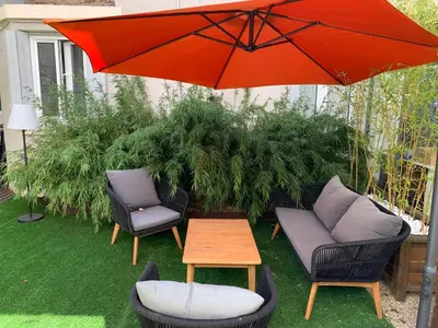 Jardin de l'établissement Appartement cosy en centre ville avec SPA et jardin