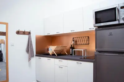 Cuisine ou kitchenette dans l'établissement Mon Cocon Bressan
