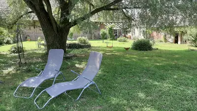Jardin de l'établissement Gîte Chez Léo