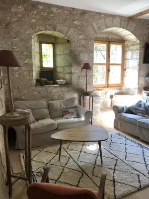 Coin salon dans l'établissement Le Clos de Melanie