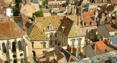 Vue générale sur Dijon ou vue de la ville depuis l'appartement