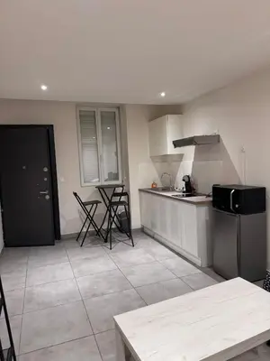 Cuisine ou kitchenette dans l'établissement Studio en centre ville