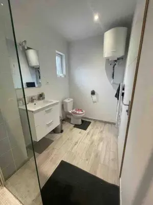 Salle de bains dans l'établissement Studio en centre ville