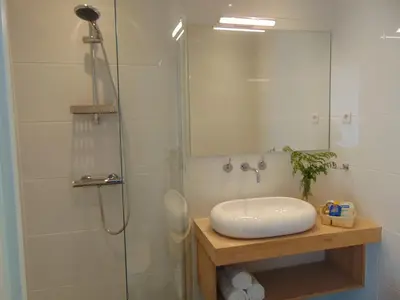 Salle de bains dans l'établissement Relais de la Diligence
