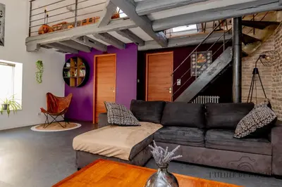 Coin salon dans l'établissement Superbe Loft, Chalon sur Saône