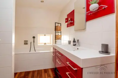 Salle de bains dans l'établissement Superbe Loft, Chalon sur Saône
