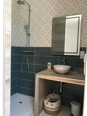 Salle de bains dans l'établissement Superbe T2 en bords de Saône