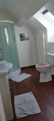 Salle de bains dans l'établissement Bienvenue au Faré Hibiscus
