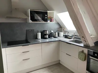 Cuisine ou kitchenette dans l'établissement Studio 2 pers ou Appartement 4-7 pers Quartier Cathédrale