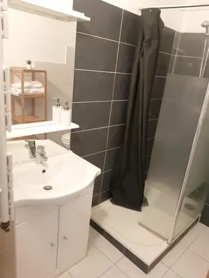 Salle de bains dans l'établissement T2 tout confort, proche de la gare !