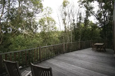 Balcon ou terrasse dans l'établissement Le Nid d'Écureuil