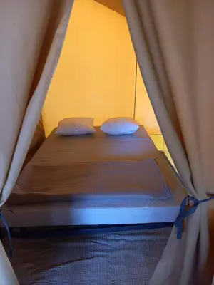 Un ou plusieurs lits dans un hébergement de l'établissement Camping Onlycamp Les Premières Vignes