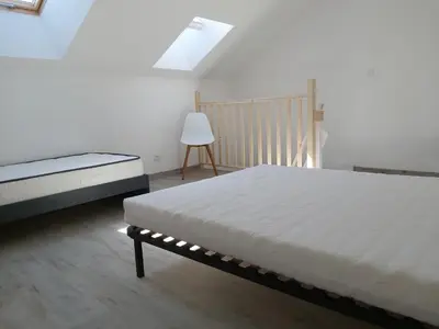 Un ou plusieurs lits dans un hébergement de l'établissement Maisonnette 40 m2 pour 5 personnes