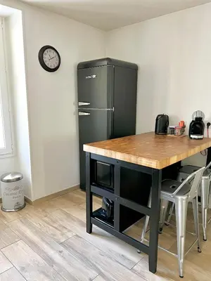 Cuisine ou kitchenette dans l'établissement Charmant studio au coeur du centre ville