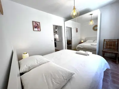 Un ou plusieurs lits dans un hébergement de l'établissement La Duchesse - Grand Appartement - Avec Climatisation