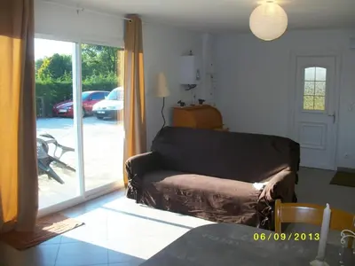 Coin salon dans l'établissement Gite Le Petit Pied-à-Terre