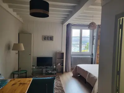 Télévision ou salle de divertissement dans l'établissement Salins-les Bains : A l'ombre de La Tour Carrée