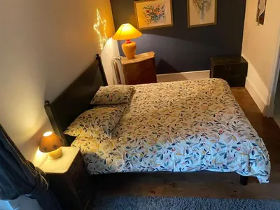 Un ou plusieurs lits dans un hébergement de l'établissement Le pigeonnier de Saint-Loup Bed and Breakfast