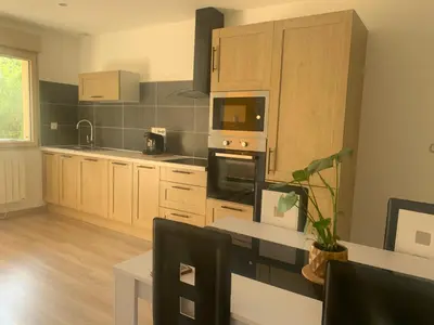 Cuisine ou kitchenette dans l'établissement Gite chez Carolanne et Julien