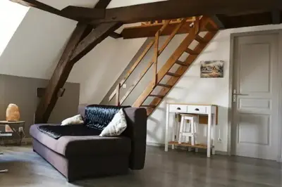 Coin salon dans l'établissement Grand Appartement chaleureux