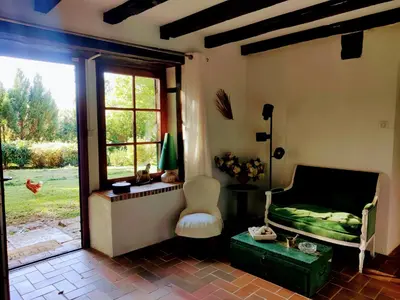 Coin salon dans l'établissement Appartement indépendant 45m2 - Ferme de Chamonal
