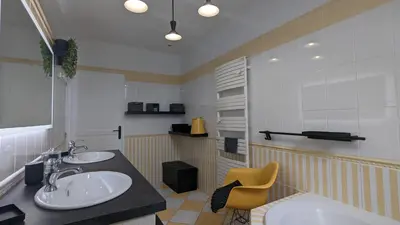 Cuisine ou kitchenette dans l'établissement Le Moulin de la Motte