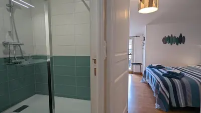 Salle de bains dans l'établissement Le Moulin de la Motte