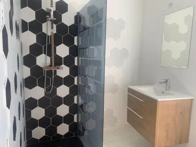 Salle de bains dans l'établissement Maison Céleste