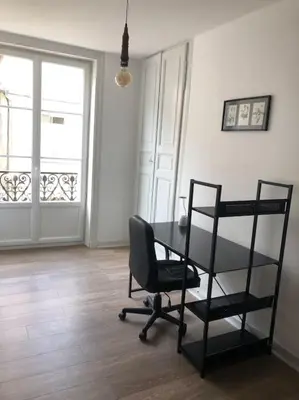 Coin salon dans l'établissement Appartement en duplex à Auxonne