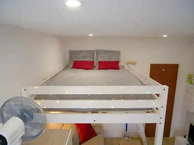 Un ou plusieurs lits dans un hébergement de l'établissement Studio Northwich centre-ville