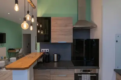 Cuisine ou kitchenette dans l'établissement Appartement Quai Jean Jaurès Le Panorama