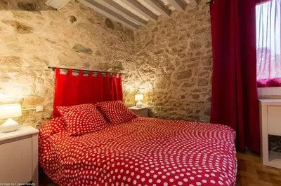 Un ou plusieurs lits dans un hébergement de l'établissement Gîte Sylvie