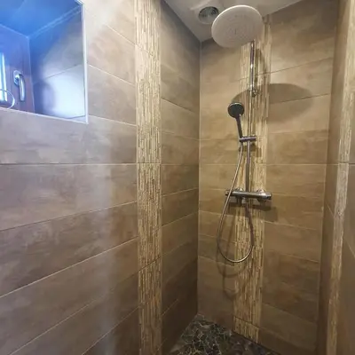 Salle de bains dans l'établissement Gîte Sylvie