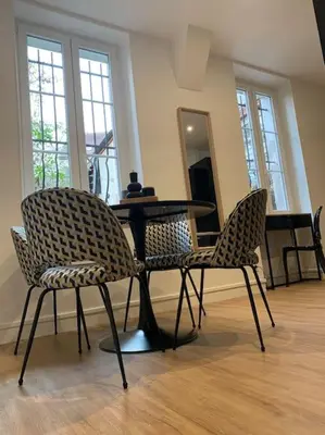 Coin salon dans l'établissement Appartement chaleureux