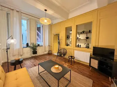 Coin salon dans l'établissement Le boudoir de Clem