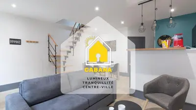 Coin salon dans l'établissement Cabana & L'Ain, Lune & L'Eau