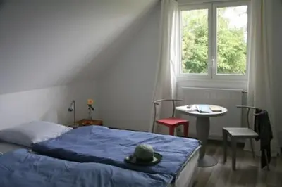 Un ou plusieurs lits dans un hébergement de l'établissement Loisy - Lovely Holiday House with Swimming Pool
