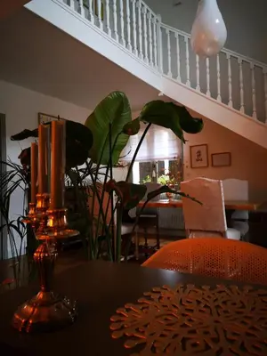 Coin salon dans l'établissement Maison et Florescence