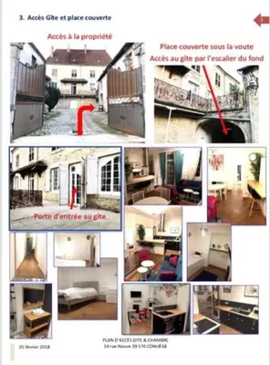 Plan de l'établissement Chambre paisible avec vue sur la montagne