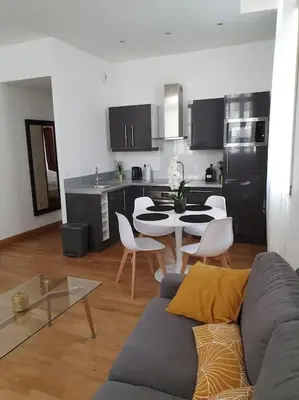 Cuisine ou kitchenette dans l'établissement L'APPART'JEANNIN HYPER CENTRE