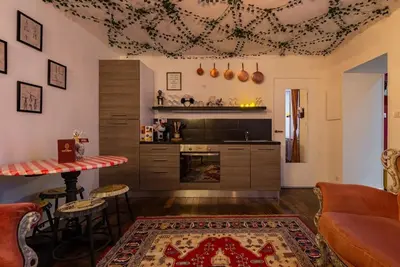 Cuisine ou kitchenette dans l'établissement L'appart chez Remy