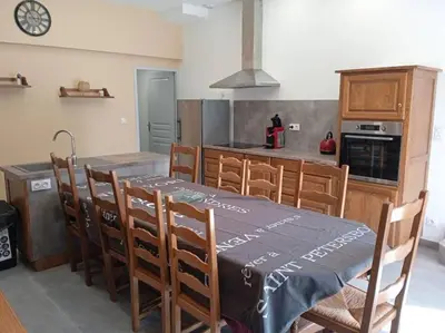 Cuisine ou kitchenette dans l'établissement Gite A la bonne fermière