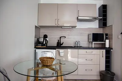 Cuisine ou kitchenette dans l'établissement Le Condorcet - Apt 2 prs, en centre ville