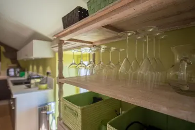 Cuisine ou kitchenette dans l'établissement Chez Joseph - Au coeur des vignes de Saint-Romain