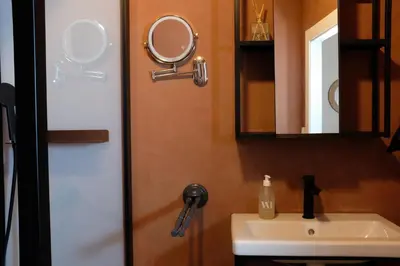 Salle de bains dans l'établissement La Verrière - Chambre d'hôtes et gîte de charme